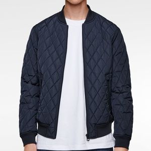 Zara Men’s Quilted Bomber Jacket